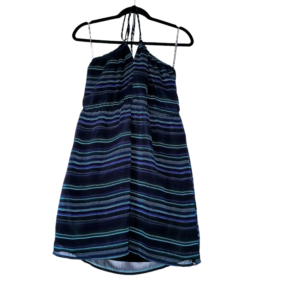 Purple Striped Volcom Halter Dress